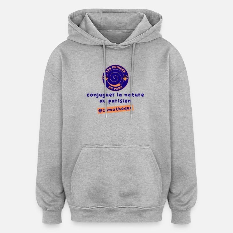 identite_visuelle_du_projet_climatheque - Sweat à capuche oversize unisexe - gris chiné