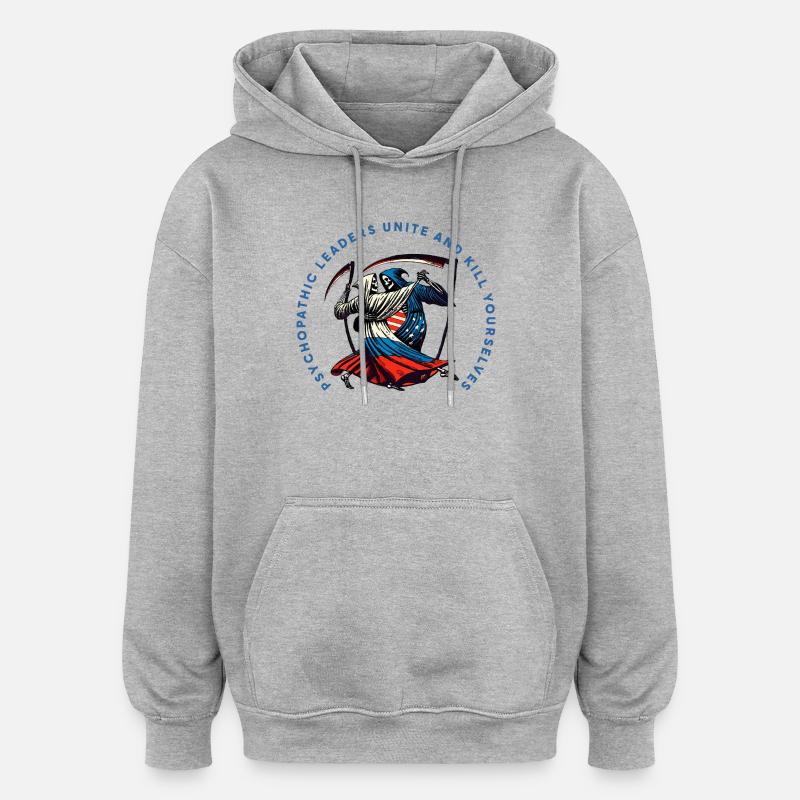 Tango de la Faucheuse - Sweat à capuche oversize unisexe - gris chiné