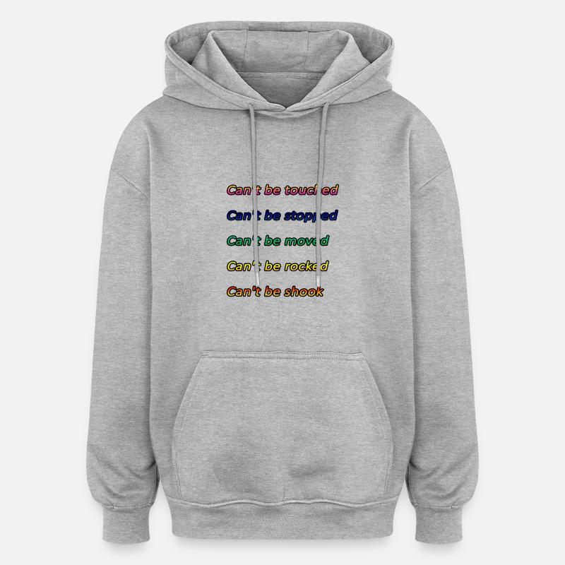 Cant be touched Roy Jones - Sweat à capuche oversize unisexe - gris chiné