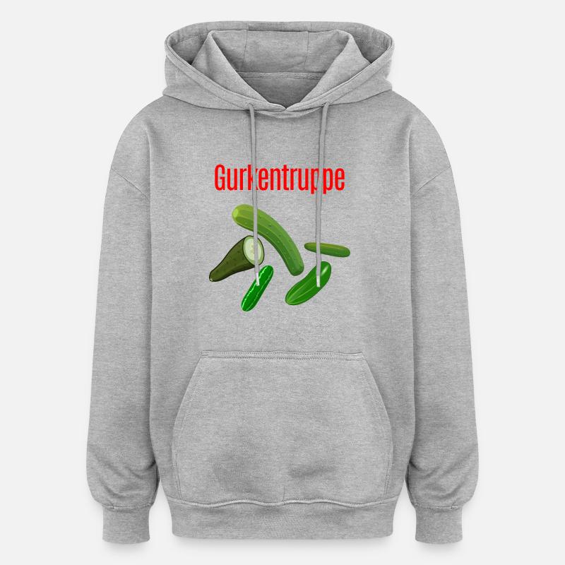 Gurkentruppe - Oversized Unisex Hoodie - Grau meliert
