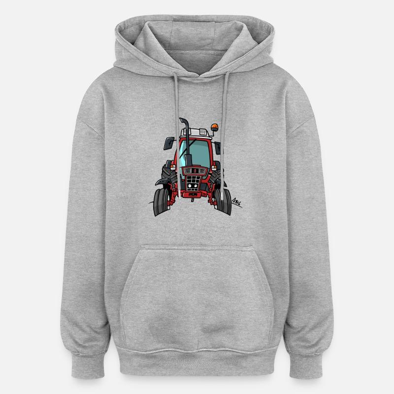 IH 685XL - Sweat à capuche oversize unisexe - gris chiné