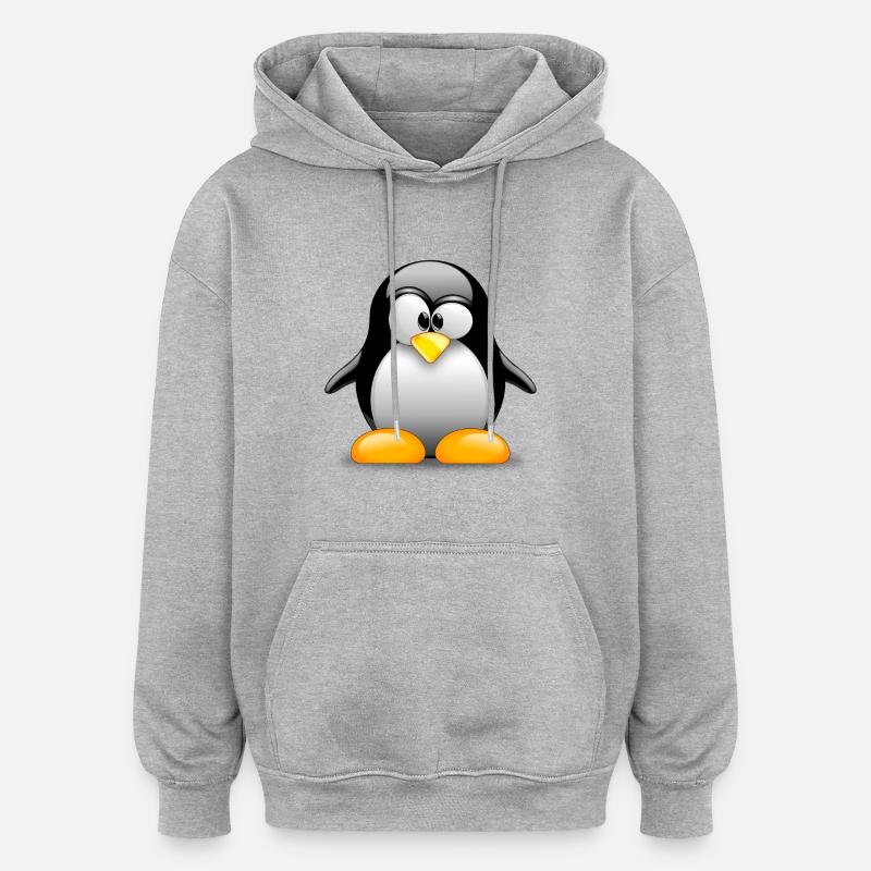 Klassischer Pinguin! Geschenkidee Idee - Oversized Unisex Hoodie - Grau meliert