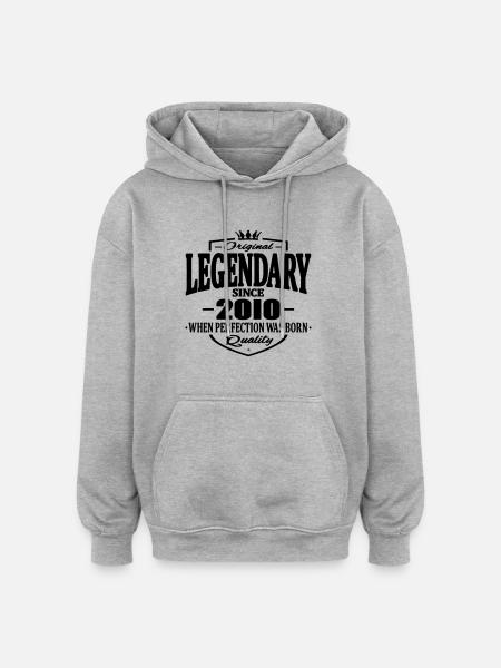 Legendary since 2010 - Oversized Unisex Hoodie - heather grey