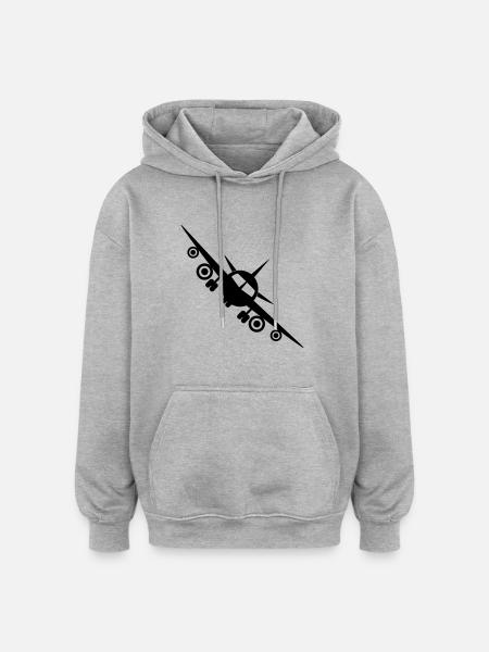 Fly a plane - Oversized Unisex Hoodie - heather grey