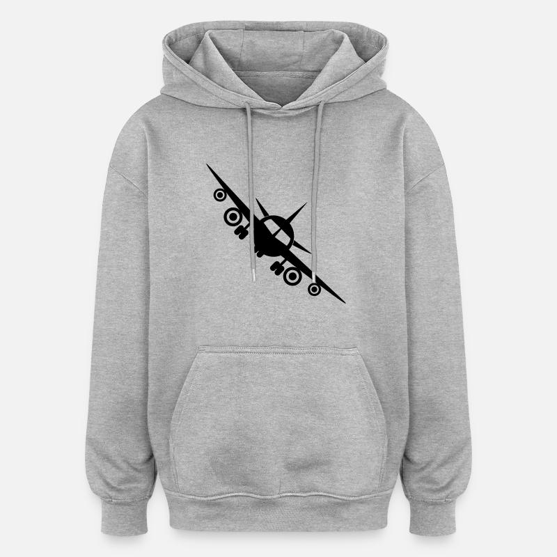 Fly a plane - Oversized Unisex Hoodie - heather grey