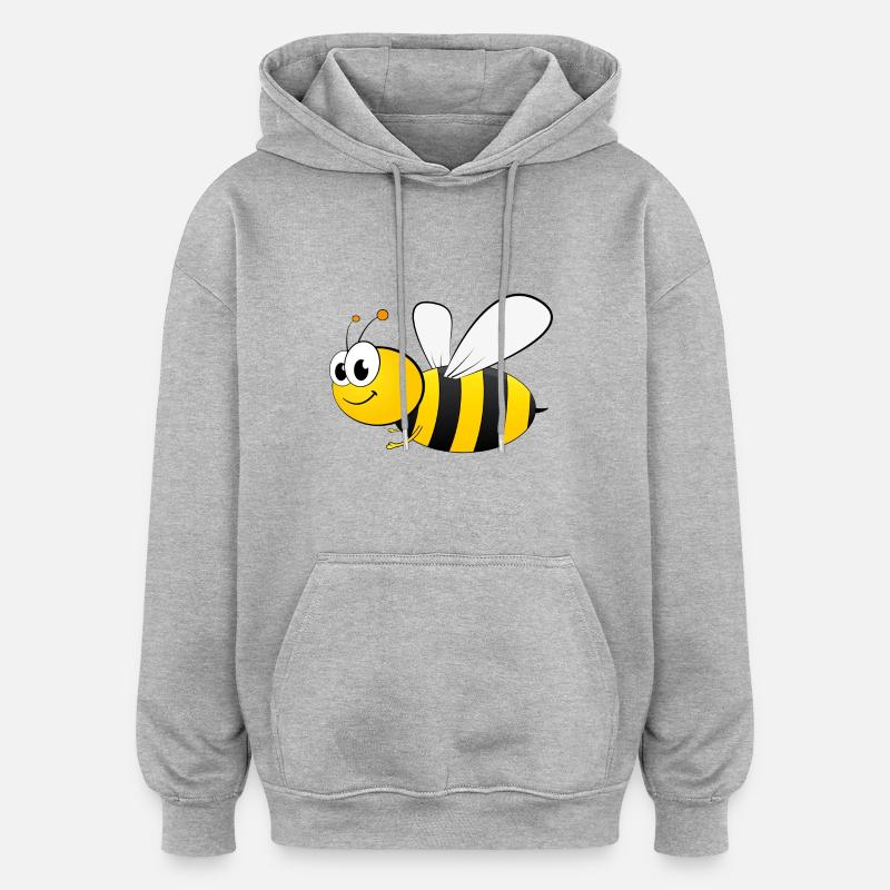 fleißiges Bienchen - Sweat à capuche oversize unisexe - gris chiné