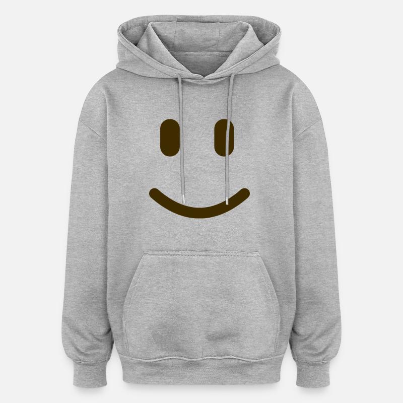 Keep Smile - Oversized Unisex Hoodie - Grau meliert