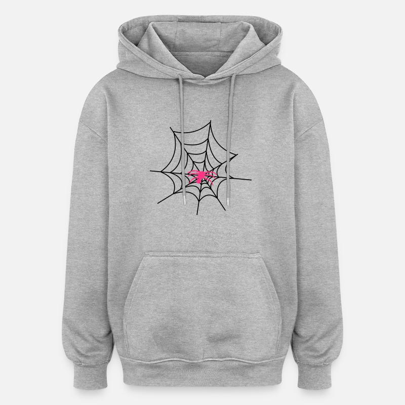 2541614 12357668 spinne - Sweat à capuche oversize unisexe - gris chiné