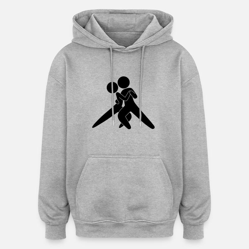 Tango Tänzer - Oversized Unisex Hoodie - Grau meliert