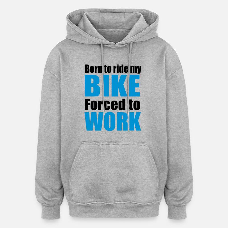 moto - Felpa con cappuccio unisex oversize - grigio melange