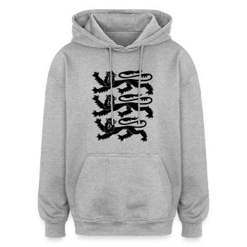 England Three Lions - Oversized Unisex Hoodie - Grau meliert - Vorne - Noah (186cm)