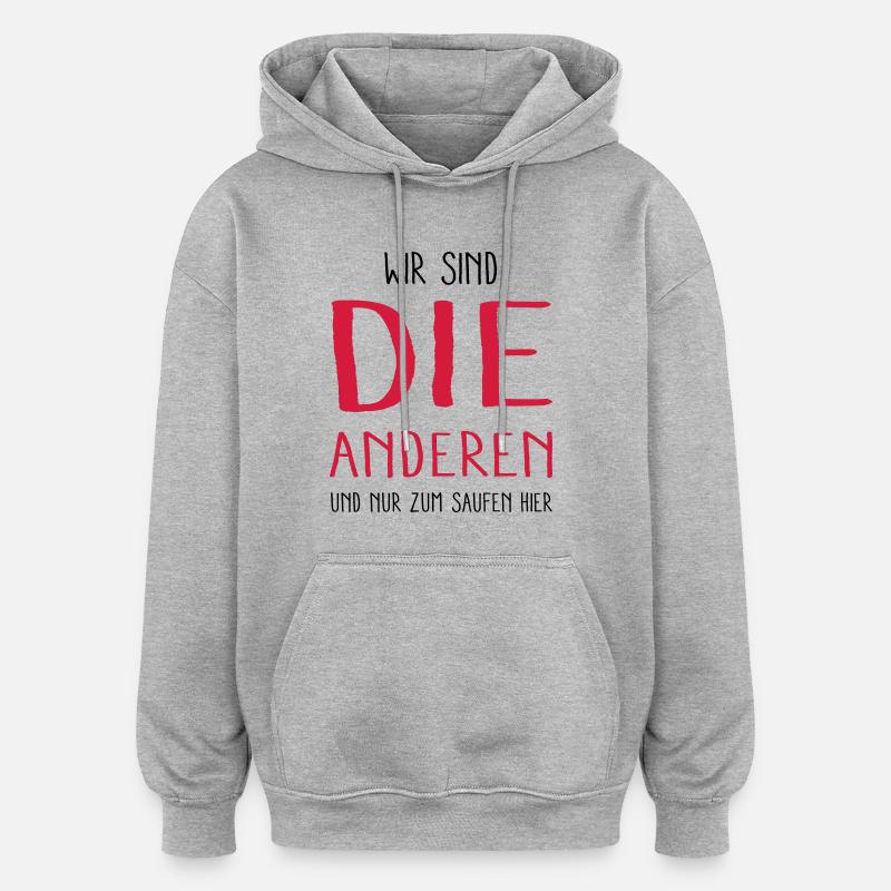 die anderen - Oversized Unisex Hoodie - Grau meliert