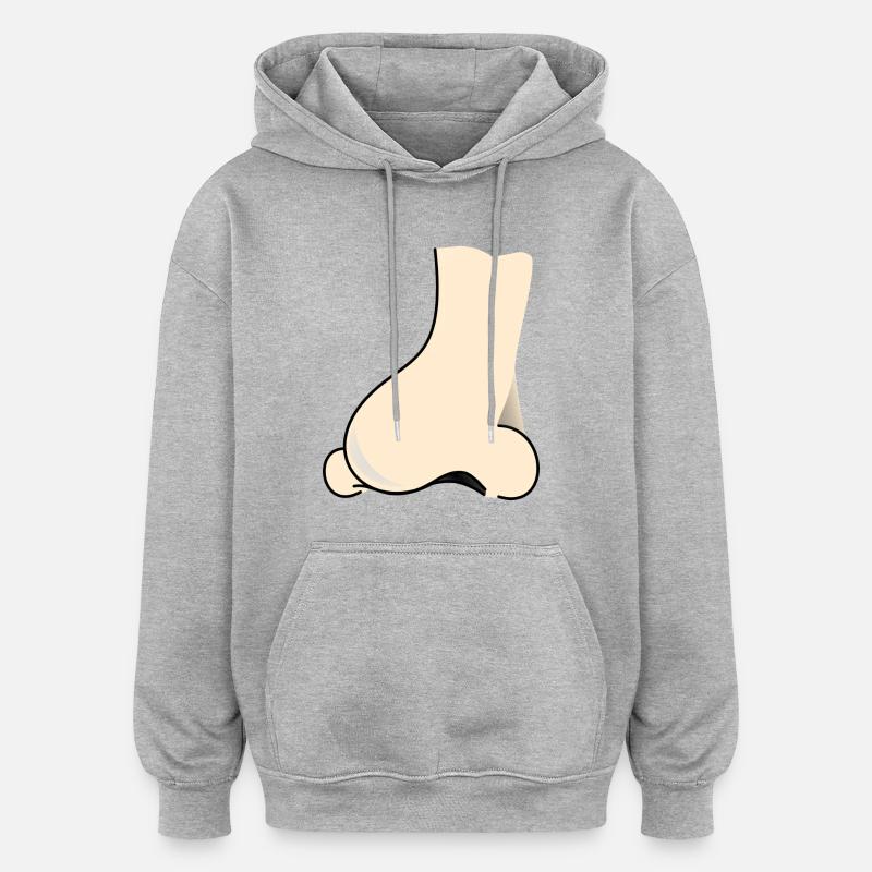 nez - Sweat à capuche oversize unisexe - gris chiné