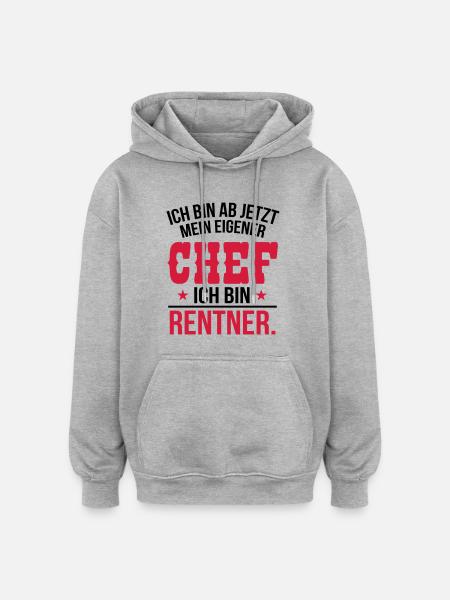 Ich bin Rentner - Oversized Unisex Hoodie - Grau meliert