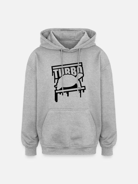 turbo_schildkroete_design_c1 - Oversized Unisex Hoodie - heather grey