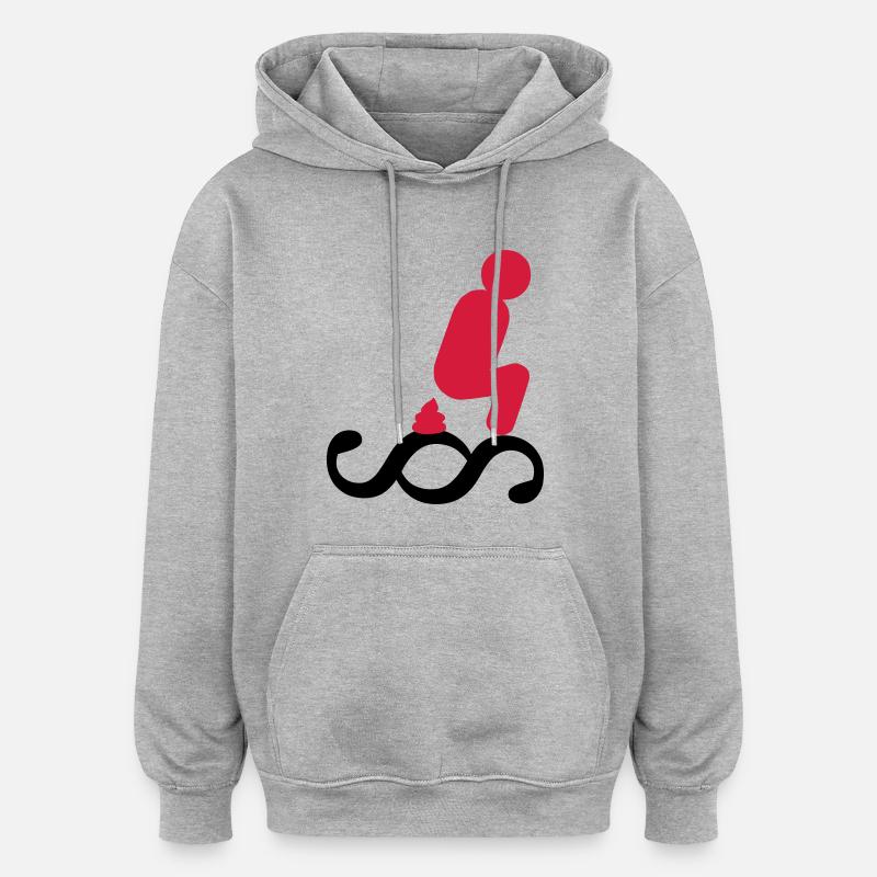 Scheiss auf das Gesetz - Oversized Unisex Hoodie - Grau meliert
