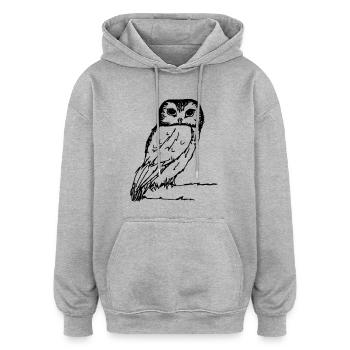 Buhu - Oversized Unisex Hoodie - heather grey - Front - Noah (186cm)
