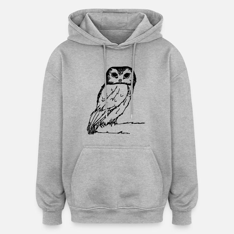 Buhu - Sweat à capuche oversize unisexe - gris chiné