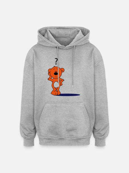 schnuffel teddy - Oversized Unisex Hoodie - heather grey