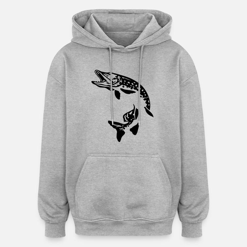 hecht_hechtsprung - Sweat à capuche oversize unisexe - gris chiné