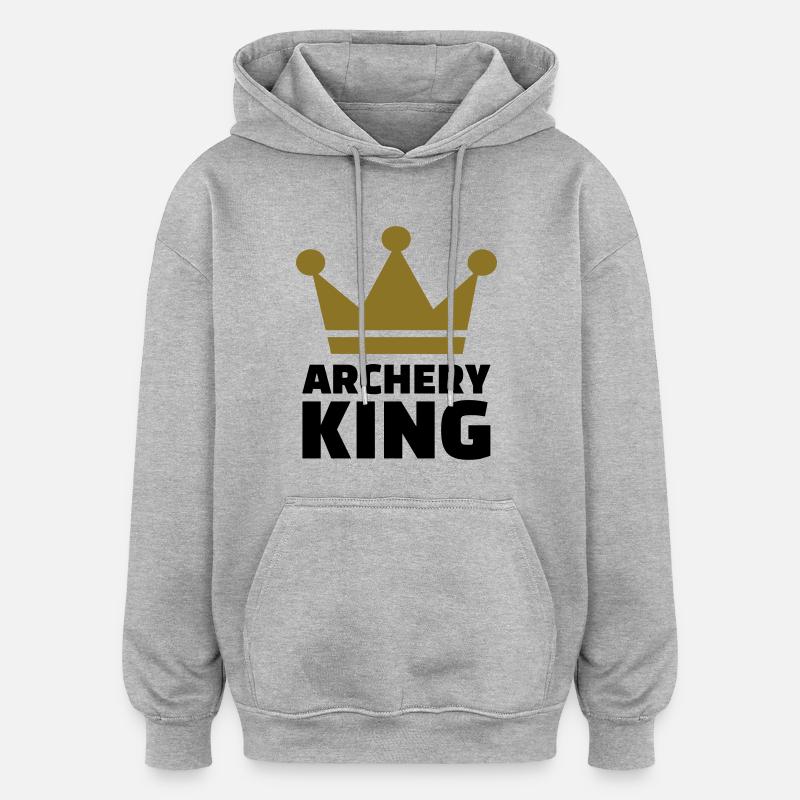 Bogenschießen - Oversized Unisex Hoodie - Grau meliert
