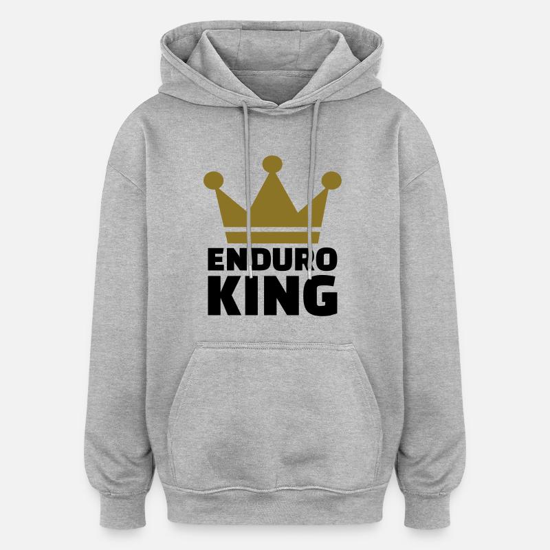 Enduro - Sweat à capuche oversize unisexe - gris chiné