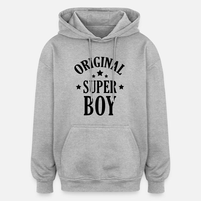 garçon / pirate / chevalier / bébé - Sweat à capuche oversize unisexe - gris chiné