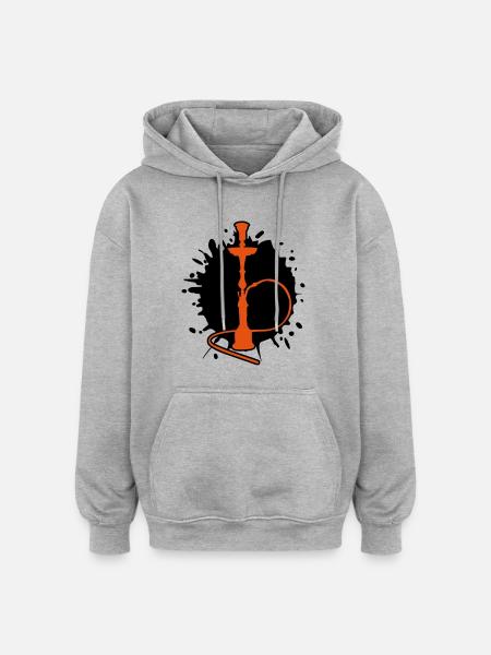 shisha splat - Oversized Unisex Hoodie - Grau meliert