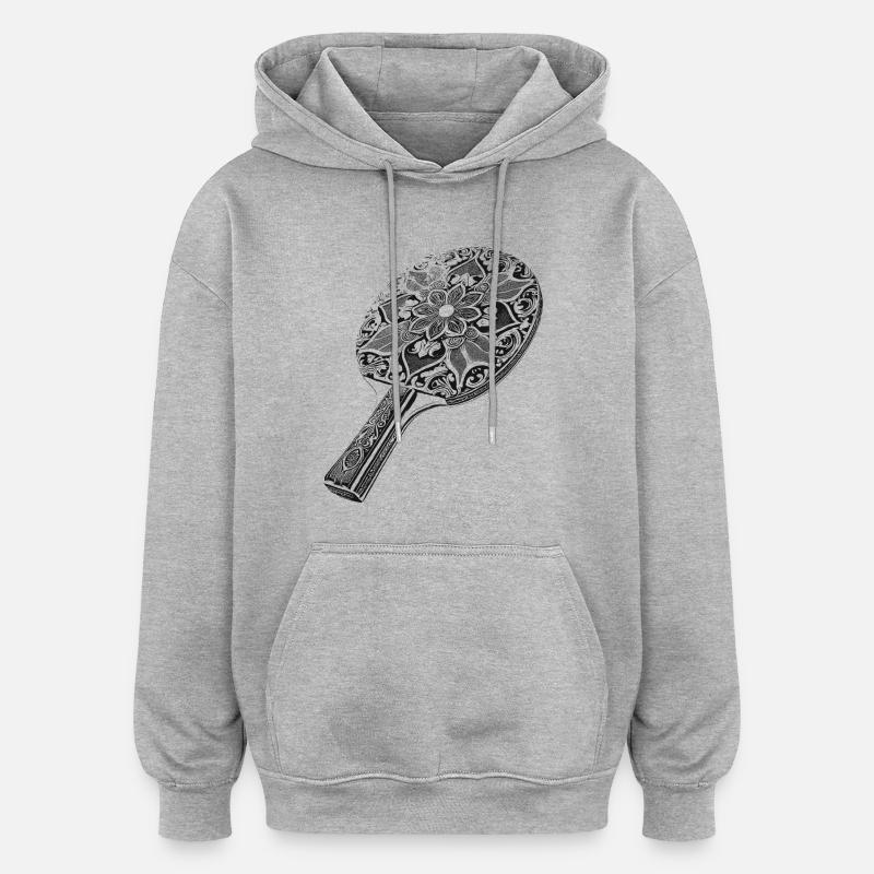 Pagaie - Sweat à capuche oversize unisexe - gris chiné