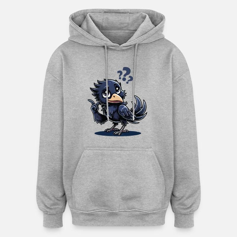 rabe comic - Oversized Unisex Hoodie - Grau meliert