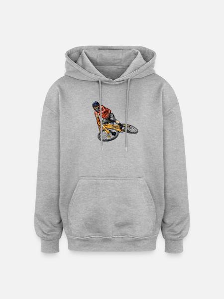 Mountainbike - Oversized Unisex Hoodie - heather grey