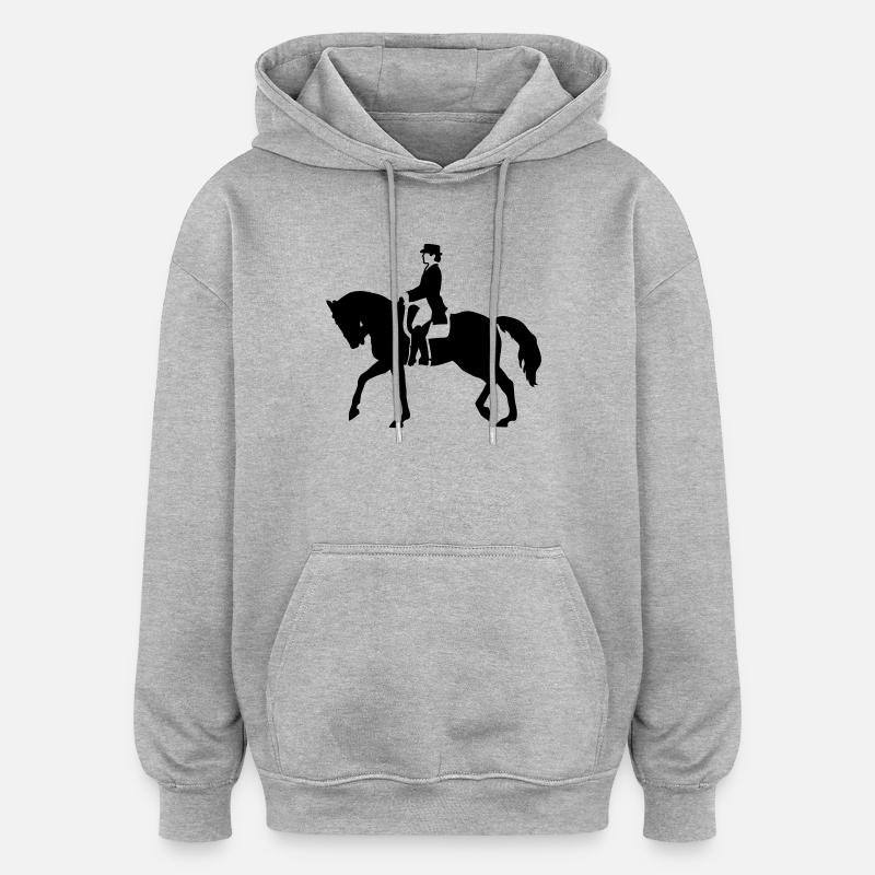 pferd - Sweat à capuche oversize unisexe - gris chiné