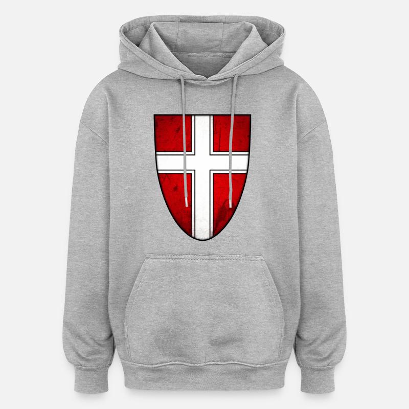 Vienne - Autriche - Sweat à capuche oversize unisexe - gris chiné