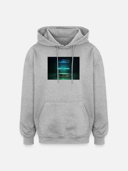 Next Level Neon Portal - Oversized Unisex Hoodie - Grau meliert