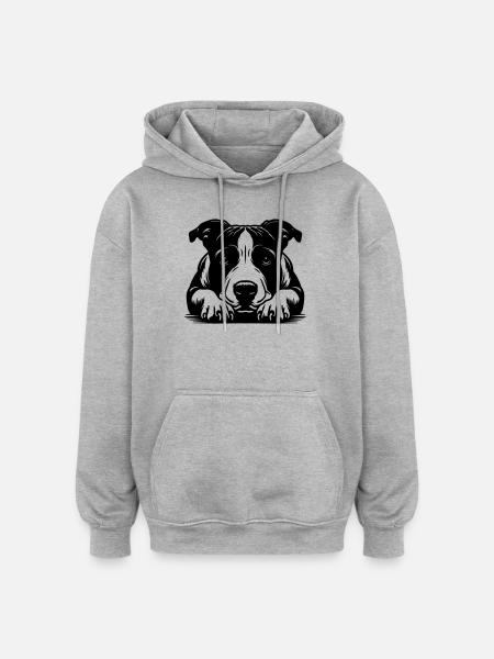 American Staffordshire Terrier - Oversized Unisex Hoodie - heather grey