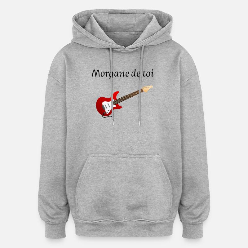 Morgane de toi - Sweat à capuche oversize unisexe - gris chiné