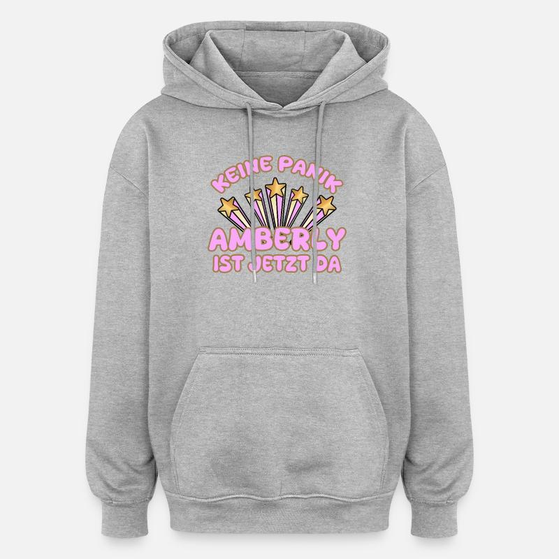 Amberly as a woman's name - Oversized Unisex Hoodie - heather grey