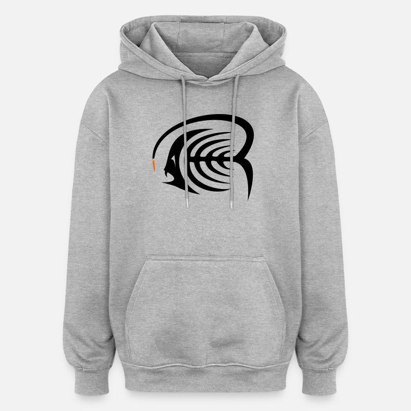 Poisson-grenouille - Sweat à capuche oversize unisexe - gris chiné