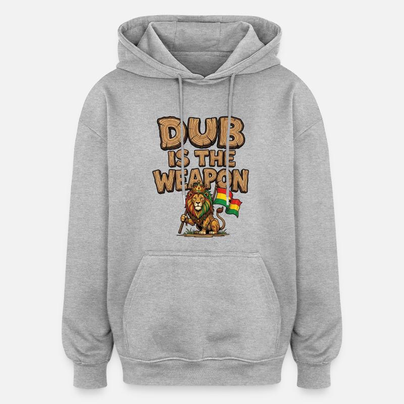 Dub Reggae Weapon - Sweat à capuche oversize unisexe - gris chiné