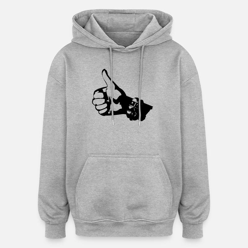 Auto-stoppeurs punk rock - Sweat à capuche oversize unisexe - gris chiné