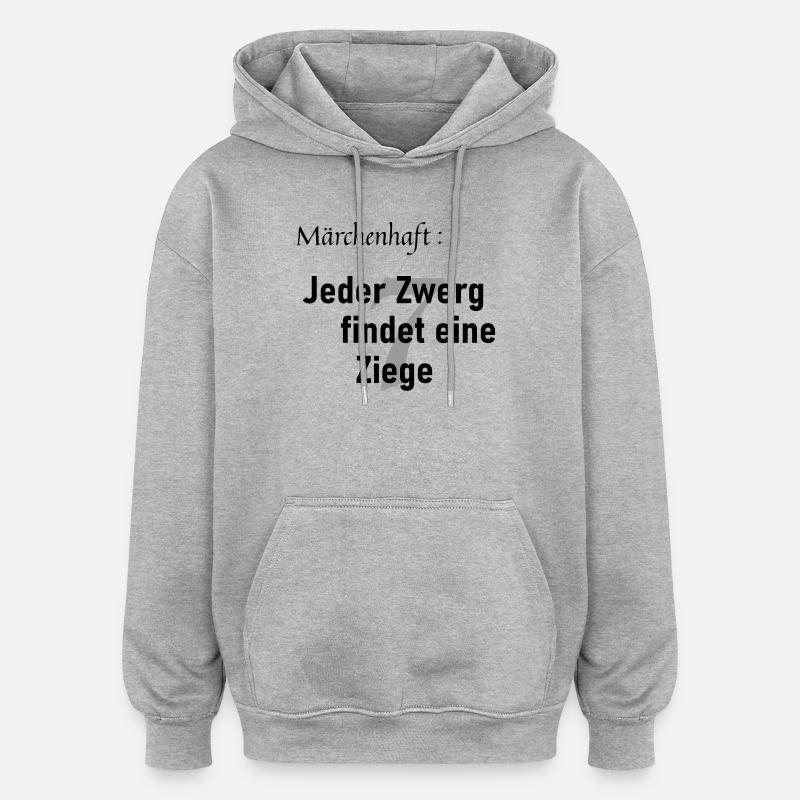 Märchenhaft - Oversized Unisex Hoodie - Grau meliert