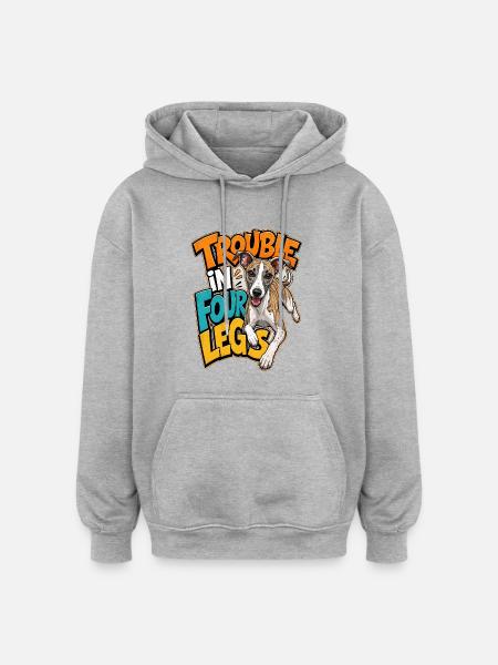 Whippet - Oversized Unisex Hoodie - heather grey