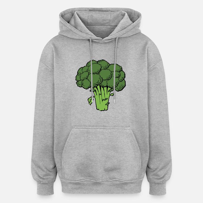broccoli broccoli veggie gemuese vegetables1 - Oversized Unisex Hoodie - heather grey