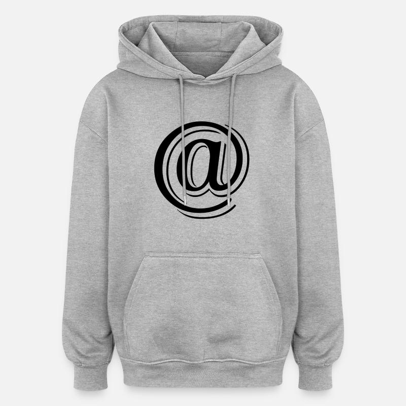 @ arobase - Sweat à capuche oversize unisexe - gris chiné