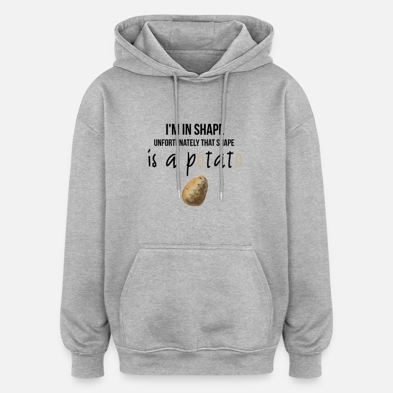 Je suis en forme - Sweat à capuche oversize unisexe - gris chiné
