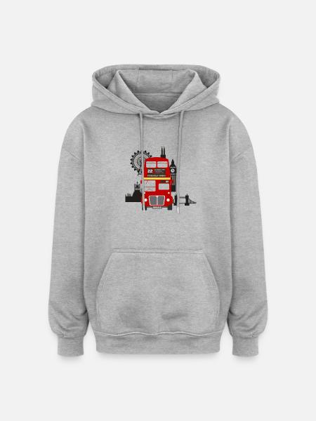 England, London, sightseeing, - Oversized Unisex Hoodie - heather grey