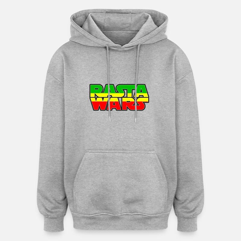 RASTA WARS KOUALIS - Sweat à capuche oversize unisexe - gris chiné