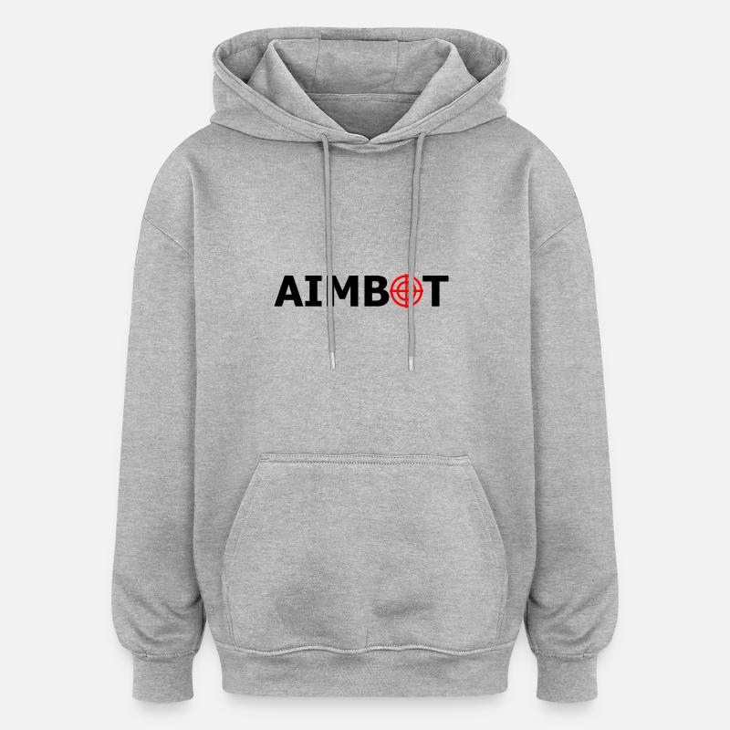 aimbot - Sweat à capuche oversize unisexe - gris chiné