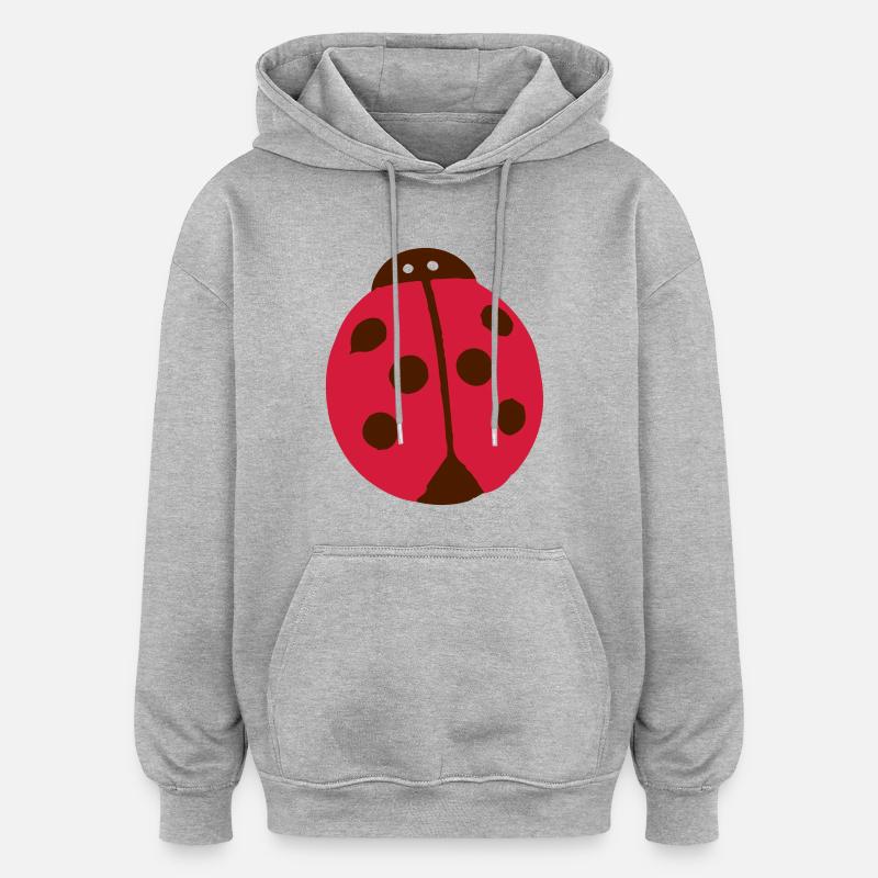 ladybug - Sweat à capuche oversize unisexe - gris chiné