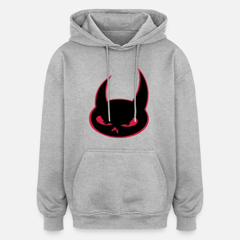 Devil - Oversized Unisex Hoodie - heather grey